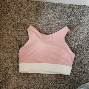 Pink sports bra